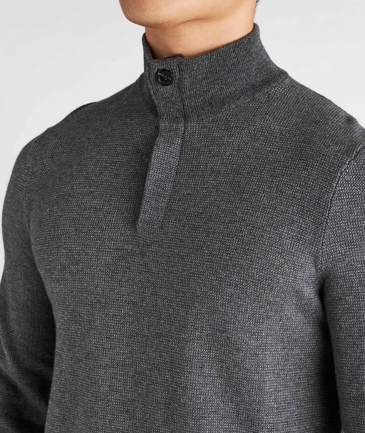 Quarter-Zip Cashmere-Cotton Sweater image 3