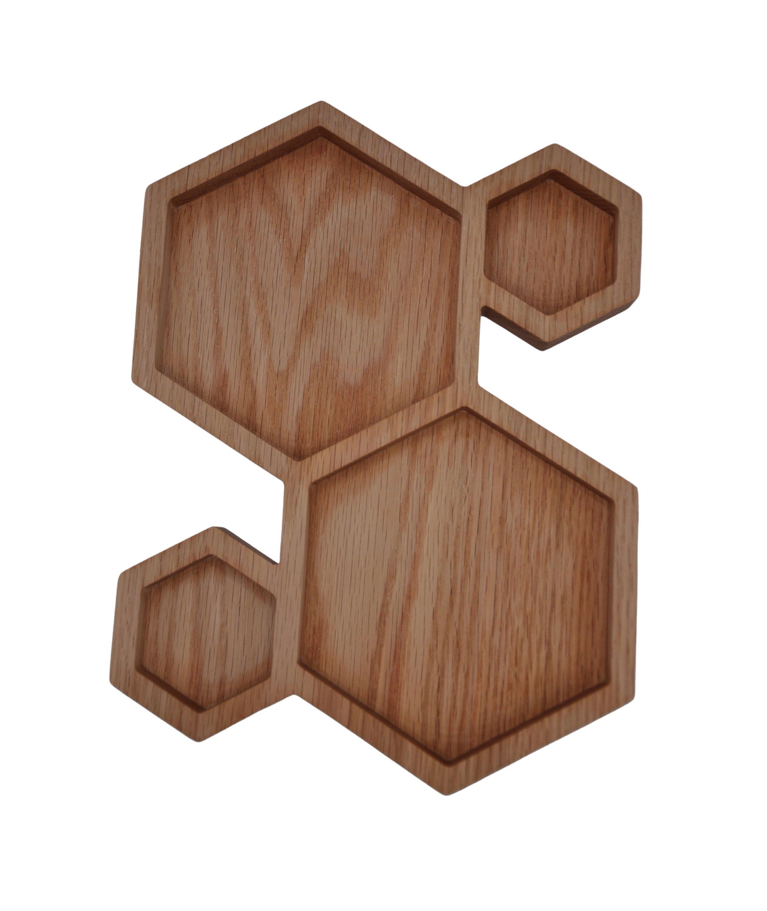Wood Geometric Catchall Tray image 0