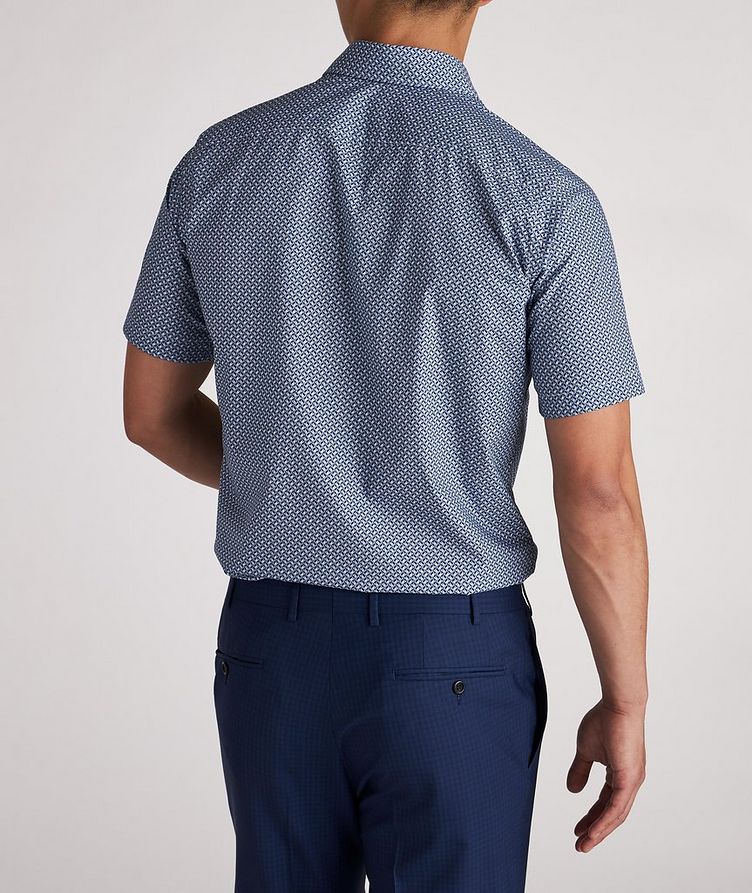 Chemise décontractée en coton à motif géométrique et à manches courtes image 2