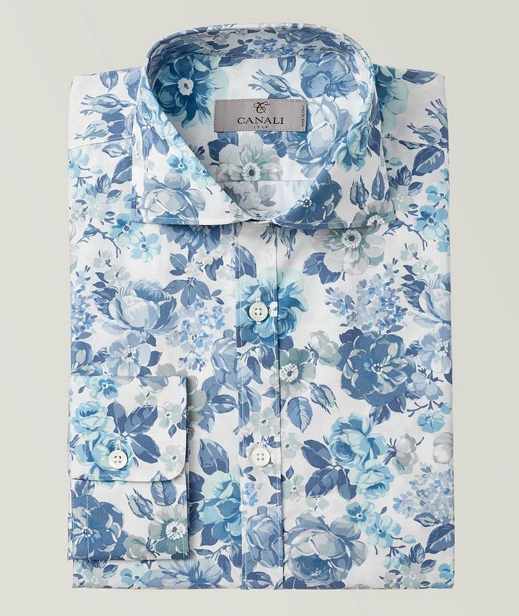 Chemise décontractée en coton à motif floral image 0