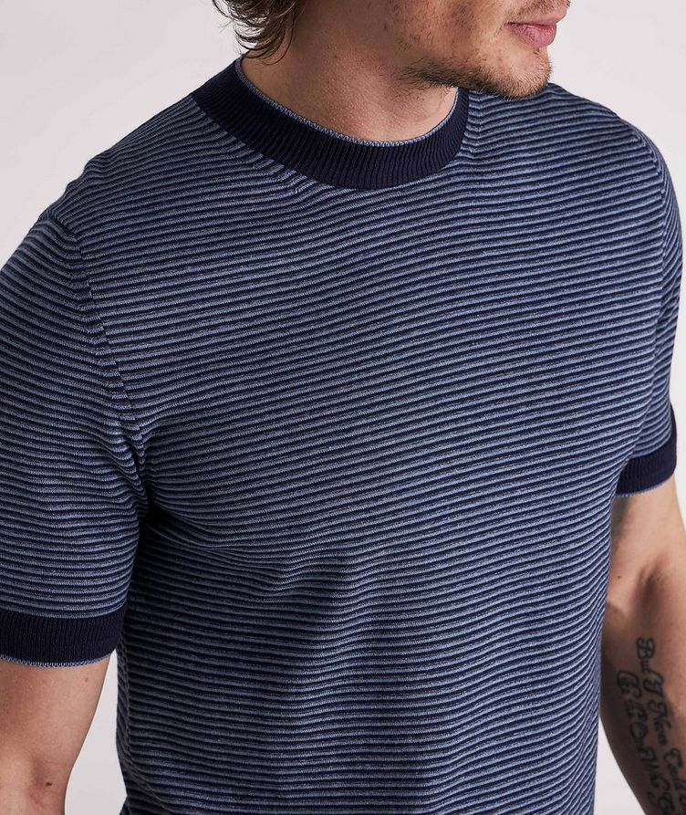 Cotton Knit Striped T-Shirt image 4