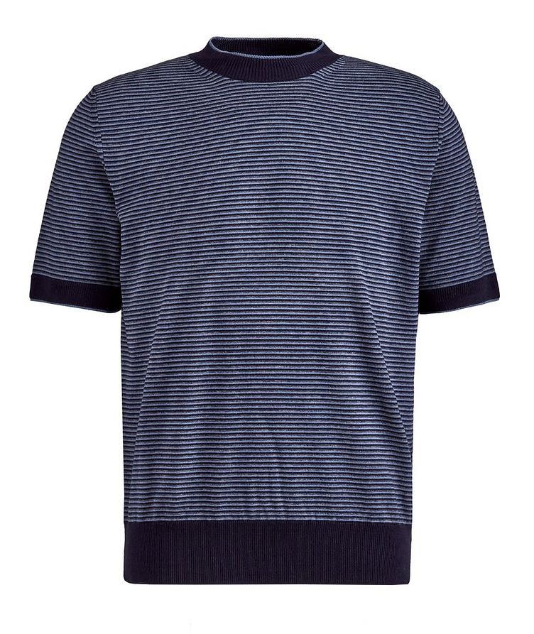 Cotton Knit Striped T-Shirt image 0