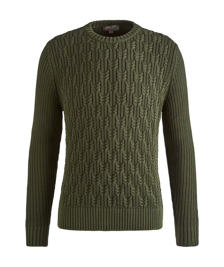 Cable-Knit Cotton Sweater image 0