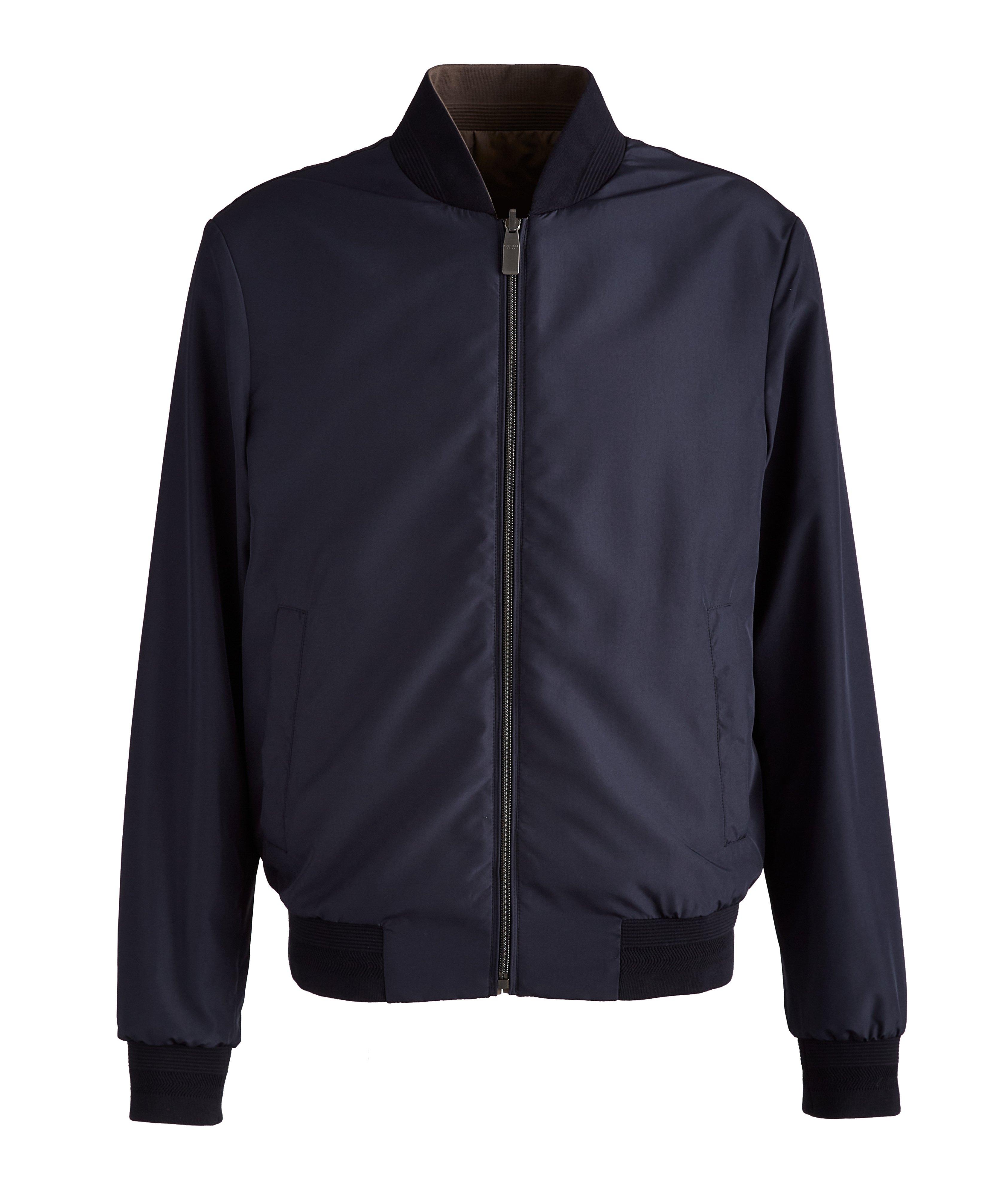 Navy And Tan Reversible Bomber image 0