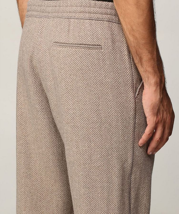 Pantalon sport en lainage à motif de chevrons image 3