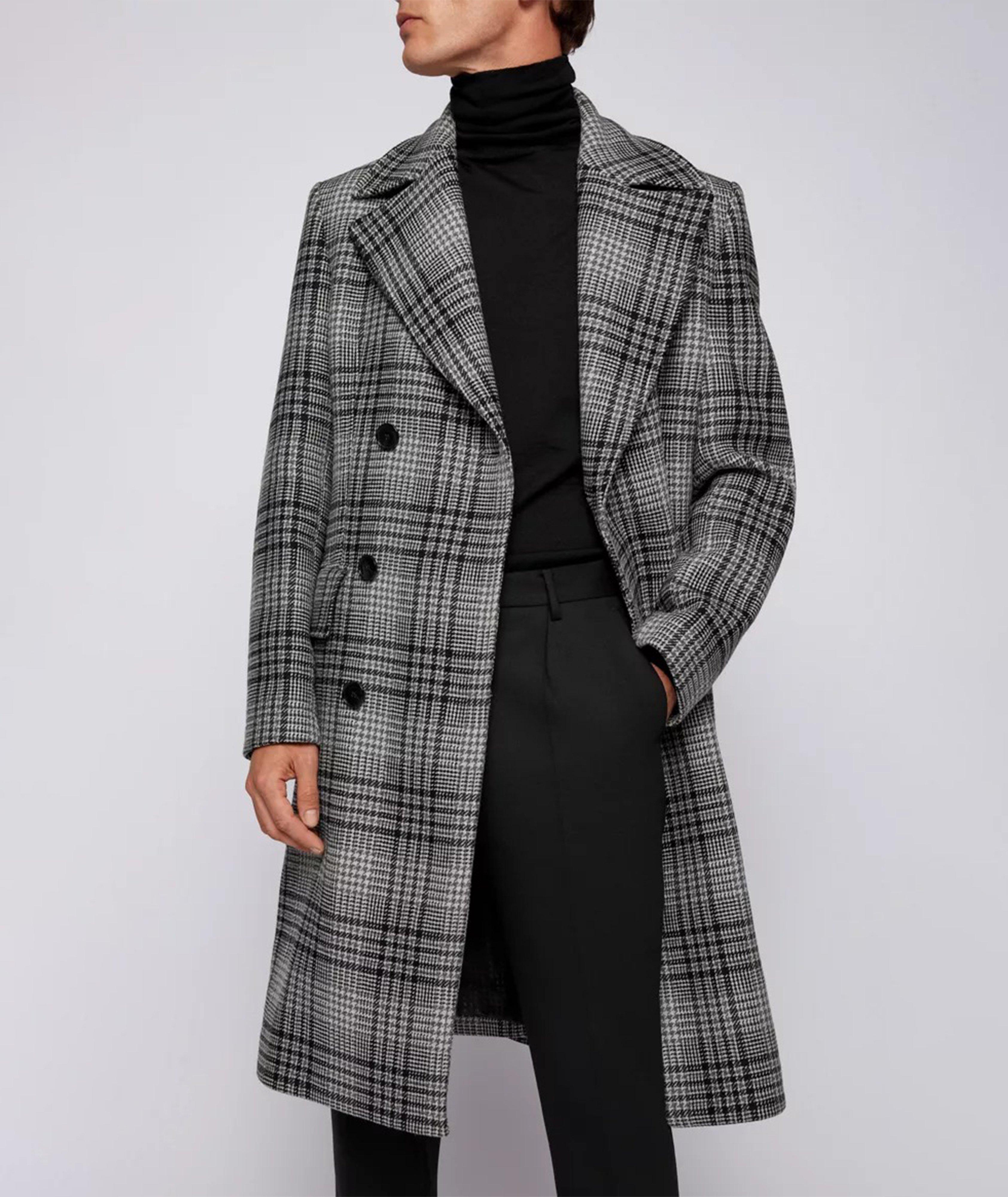 Double Breasted Checked Overcoat image 3