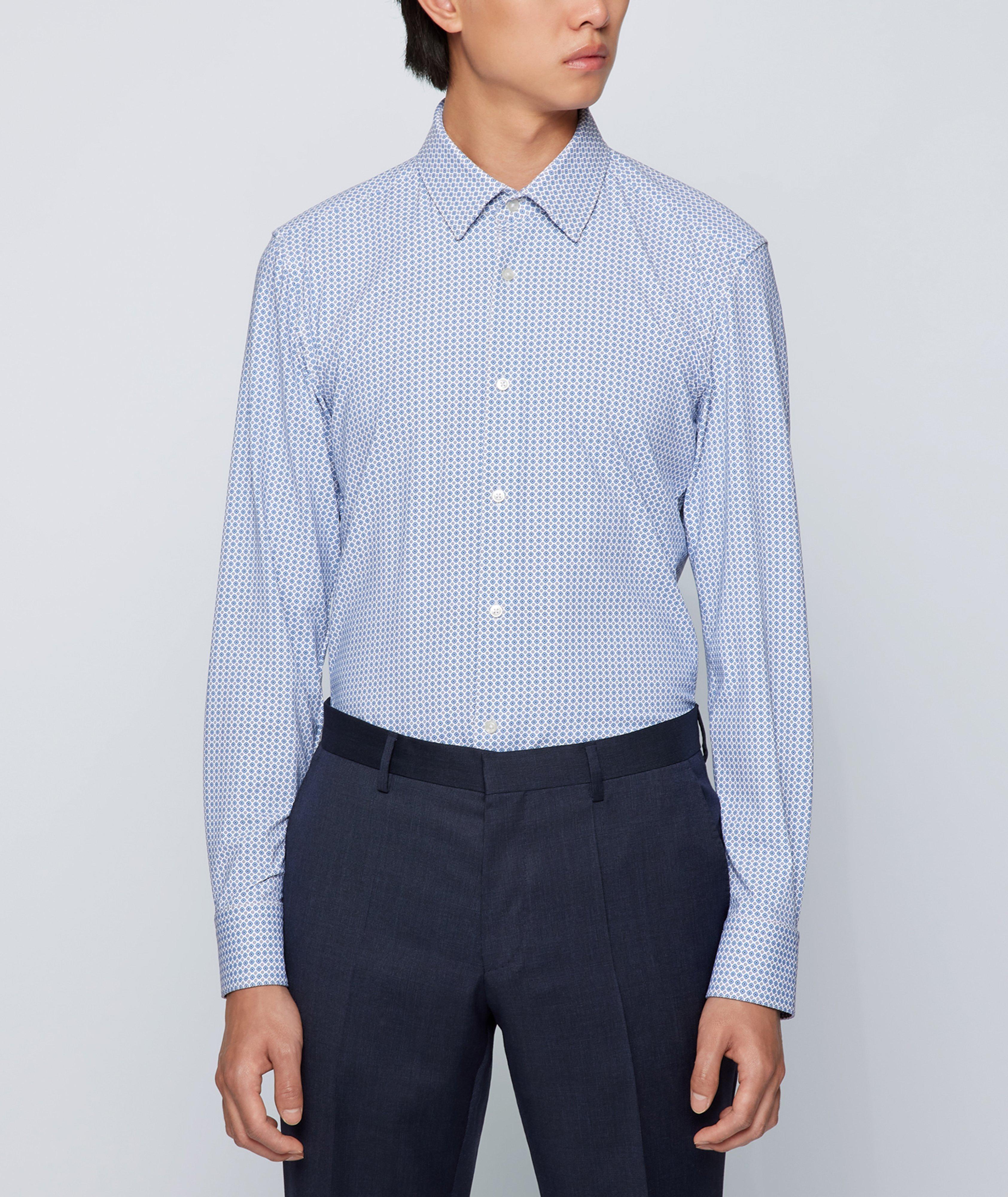 Hank Slim Fit Stretch Jersey Dress Shirt image 1