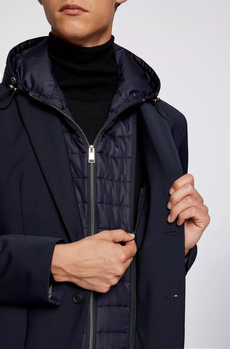 Hooded Padded Wool-Blend Sports Jacket image 2