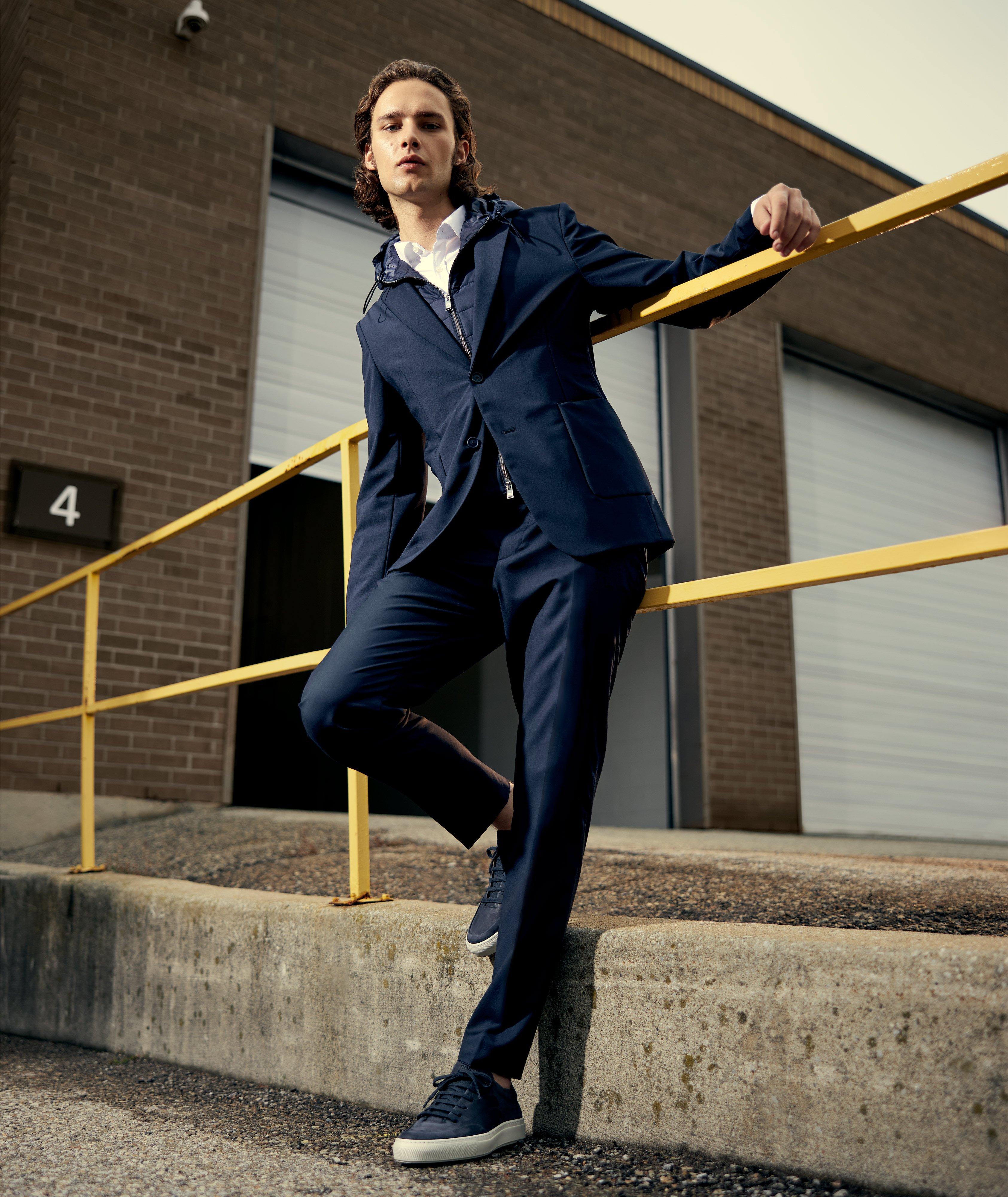 Hooded Padded Wool-Blend Sports Jacket image 4