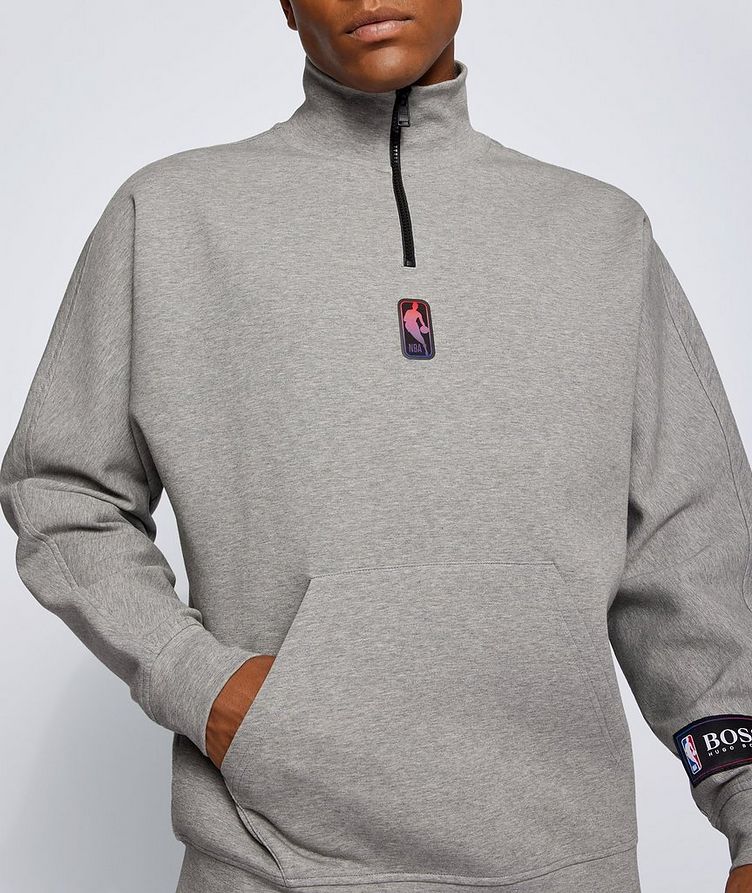 BOSS X NBA Half-Zip Cotton-Blend Sweater image 3