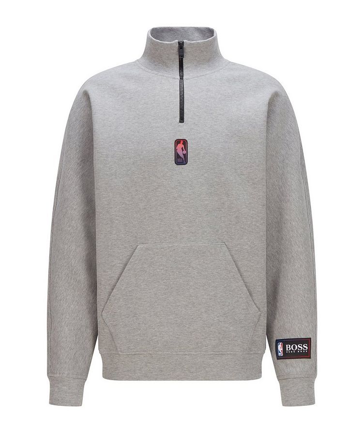BOSS X NBA Half-Zip Cotton-Blend Sweater image 0