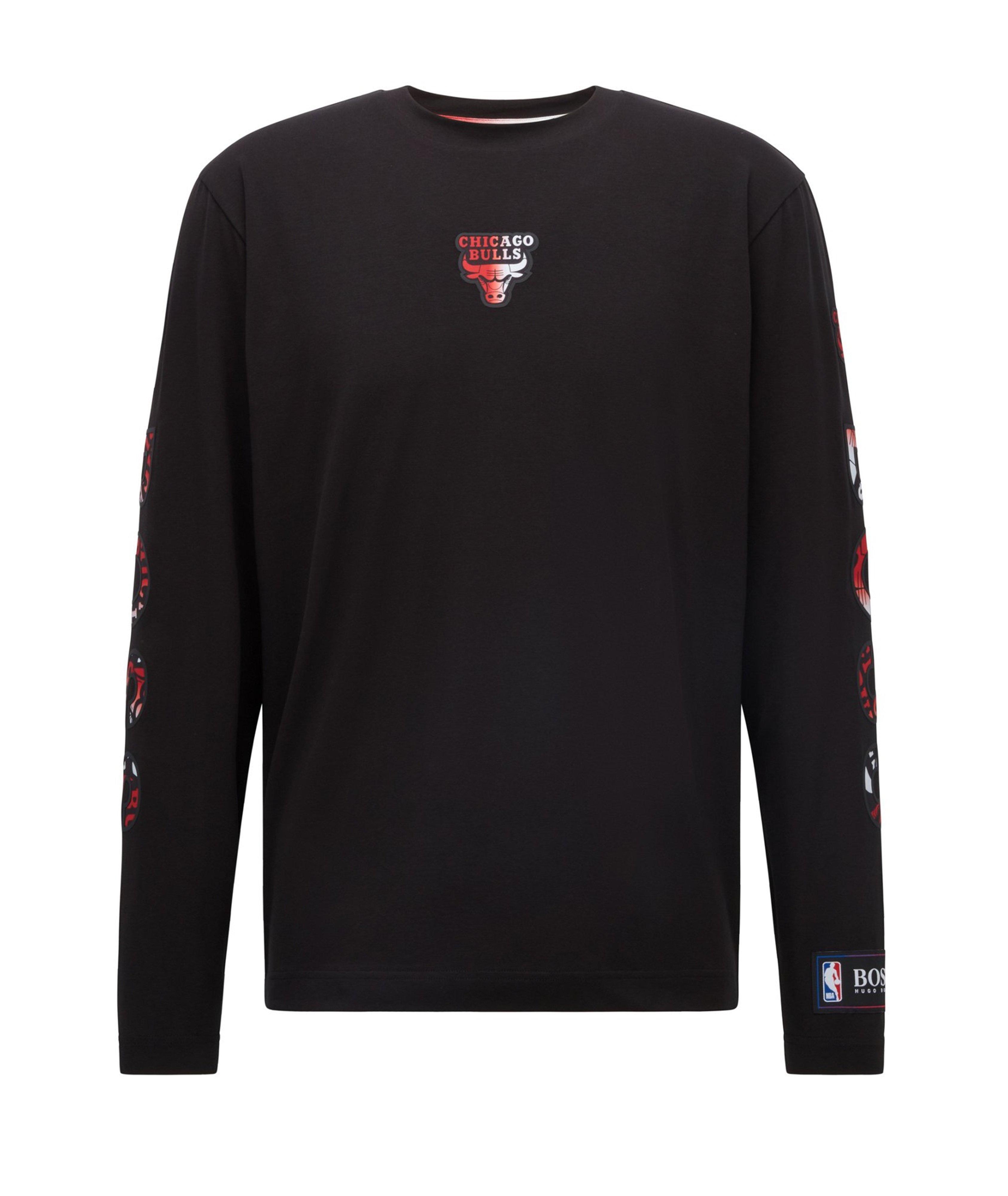 BOSS X NBA Long-Sleeve Stretch-Cotton T-Shirt image 0
