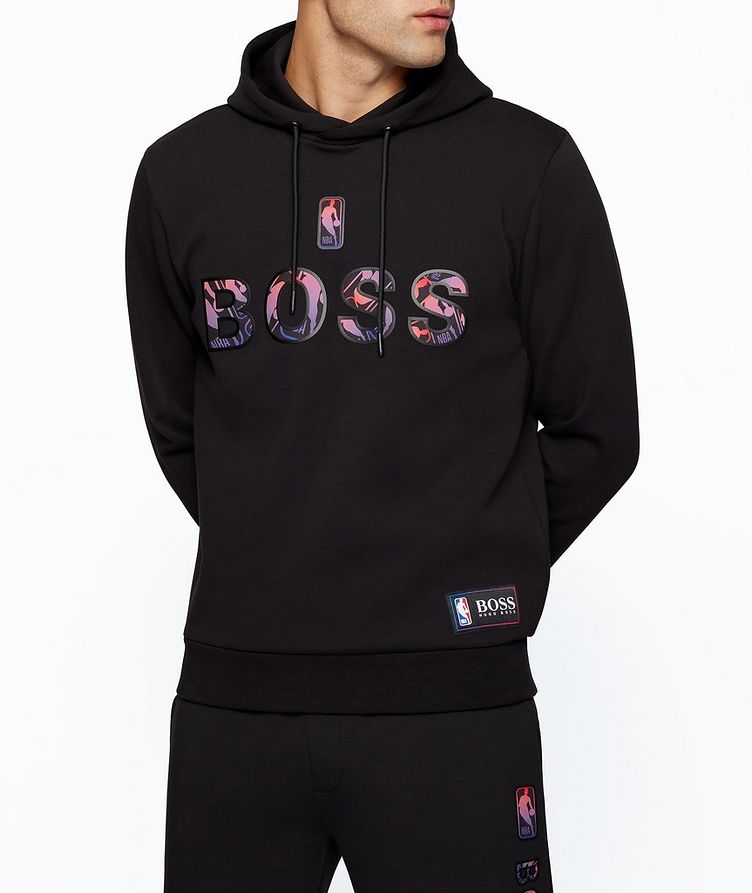 BOSS X NBA Logo Cotton-Blend Hoodie image 1