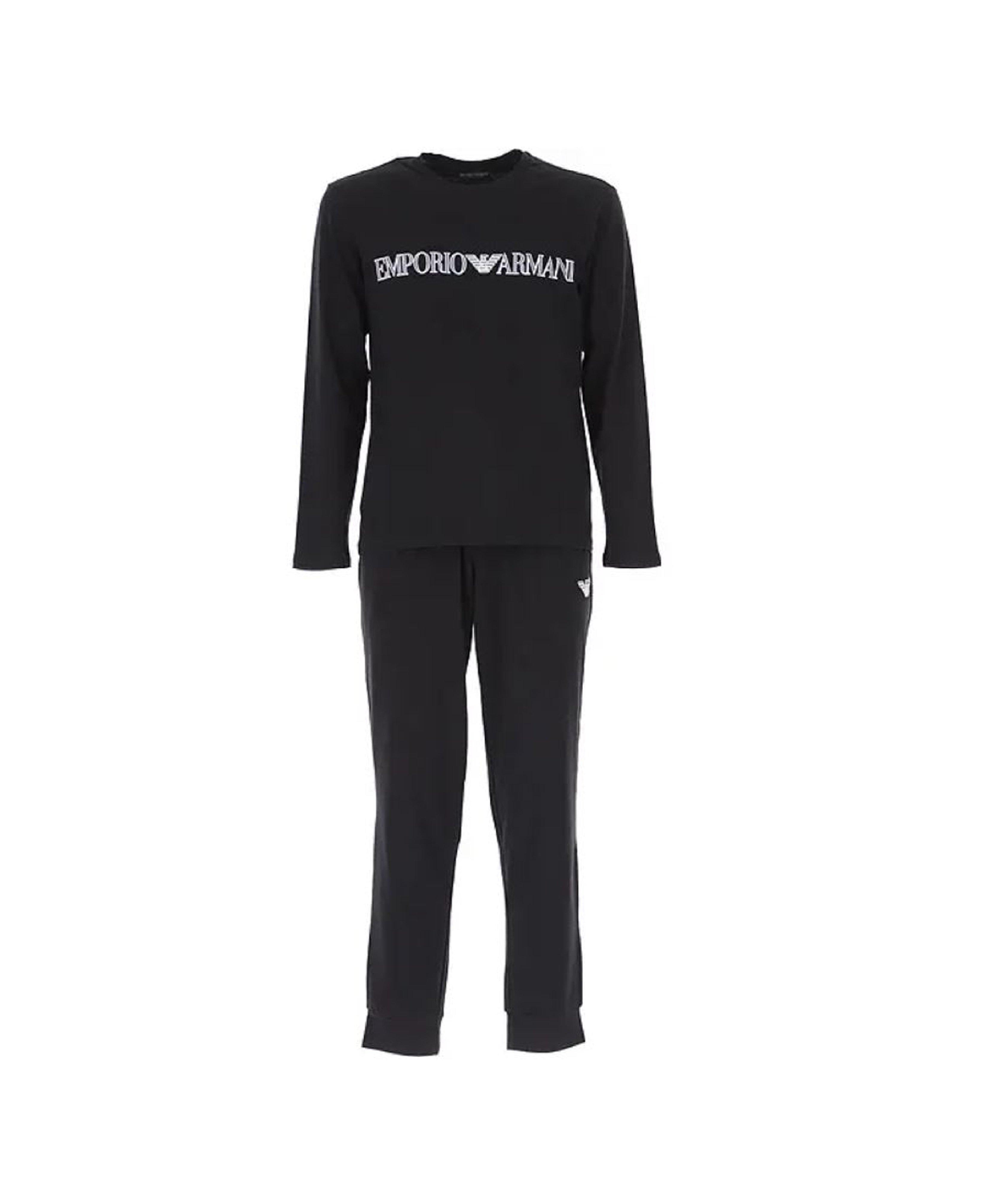 Emporio Armani Stretch-Cotton Pyjama Set | Pyjamas & Loungewear | Harry ...