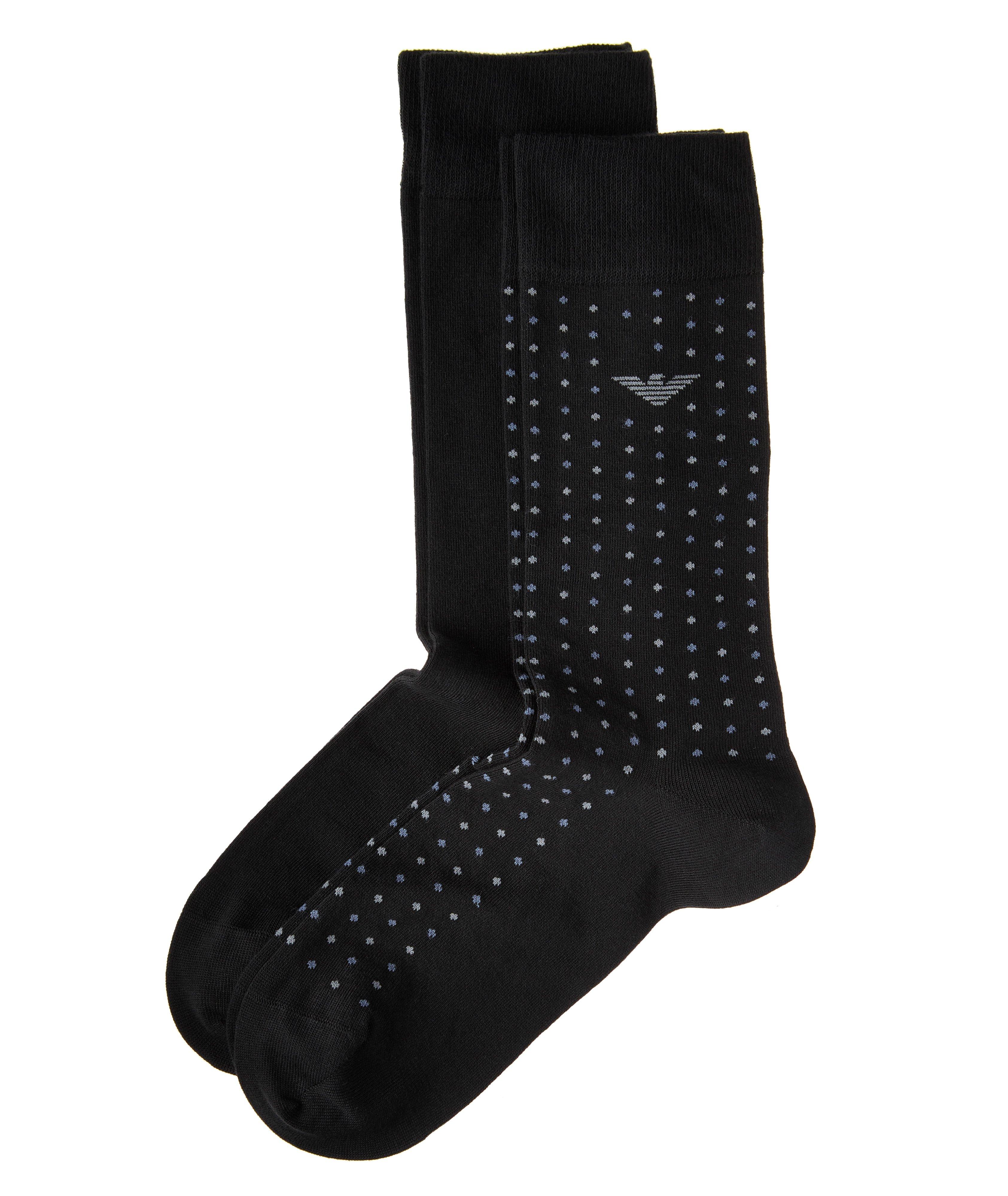 Two-Pack Stretch-Cotton Knee Socks image 0