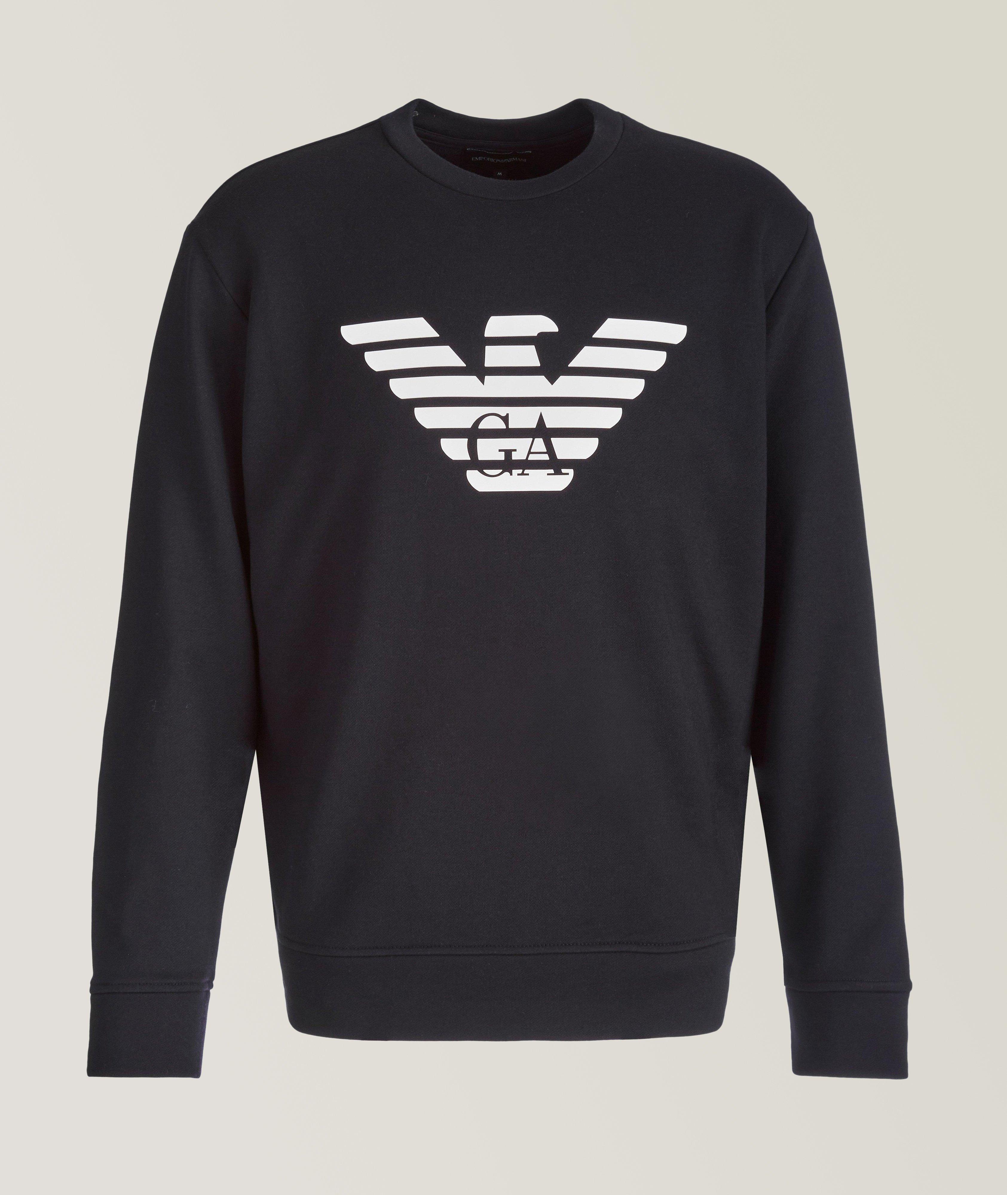 Modal-blend sweatshirt with logo print