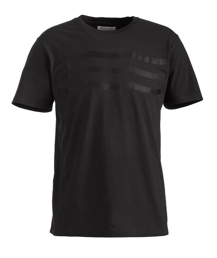 Noir Waves Cotton T-Shirt image 0
