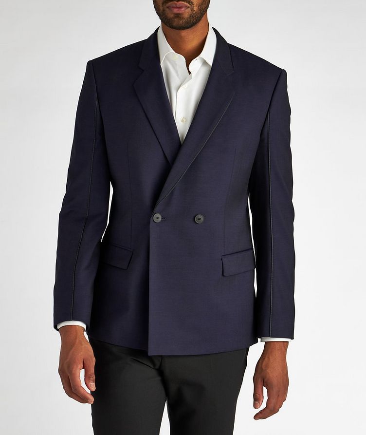 Slim Fit Wool Blend Double-Breasted Sports Jacket  image 1