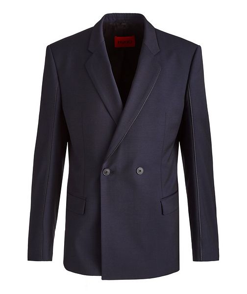 HUGO Slim Fit Wool Blend Double-Breasted Sports Jacket 
