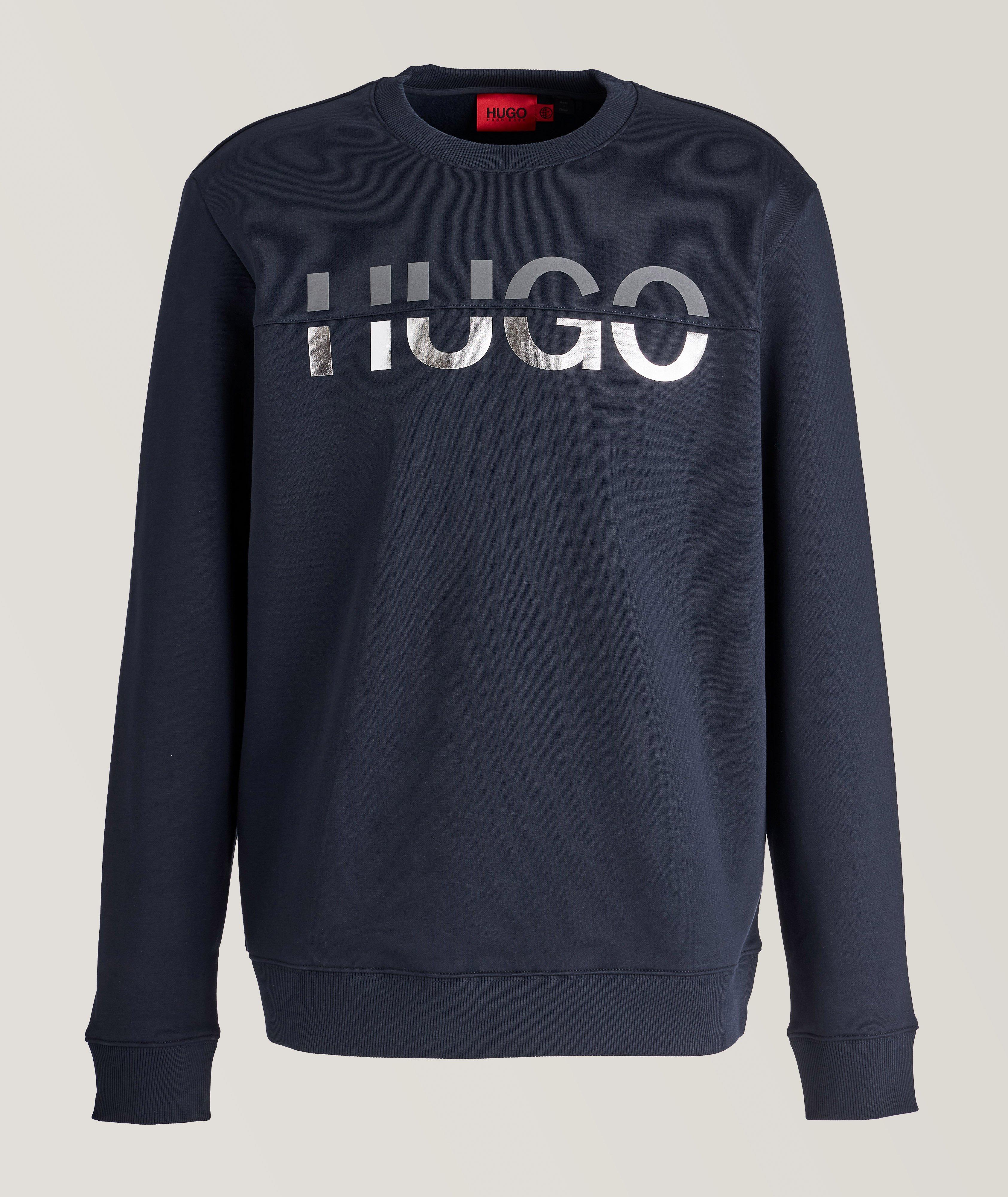 Cotton-Blend Reflective Logo Sweatshirt image 0