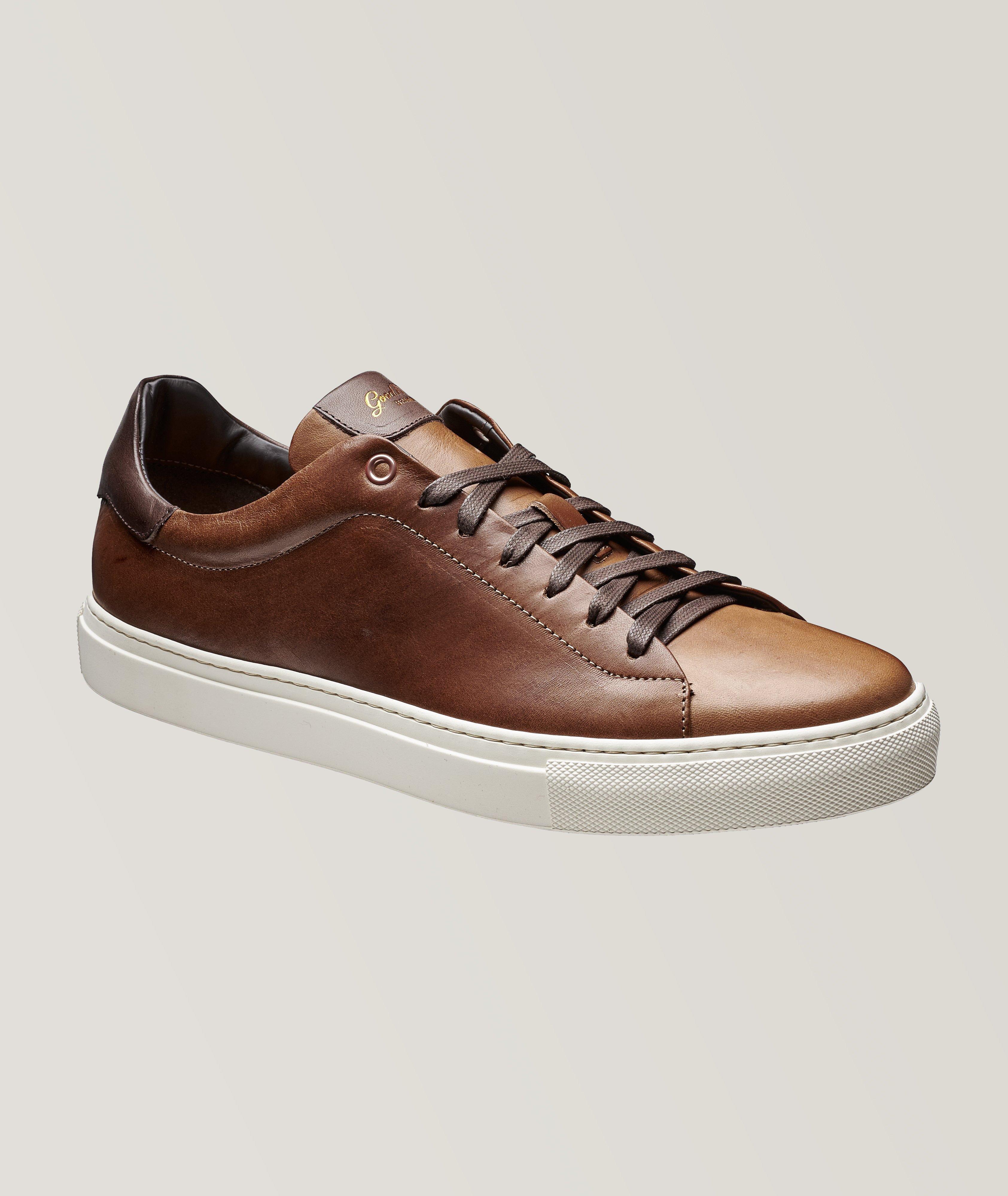 Brown shop leather sneakers