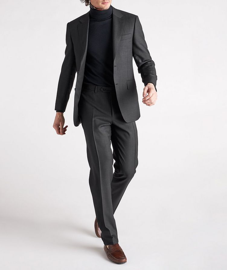 Contemporary Fit Neat Pattern Wool Suit image 1