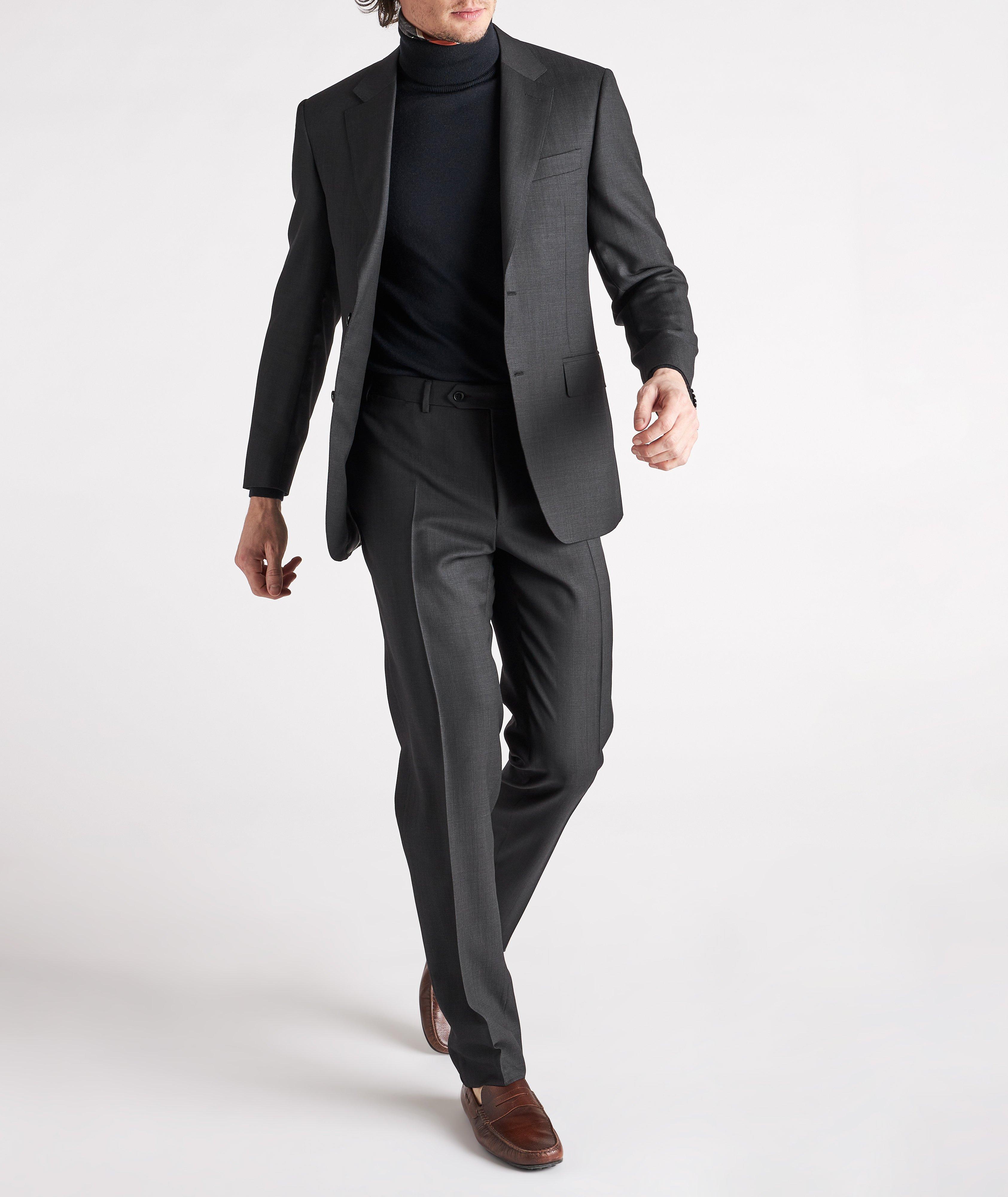 Contemporary Fit Neat Pattern Wool Suit image 1