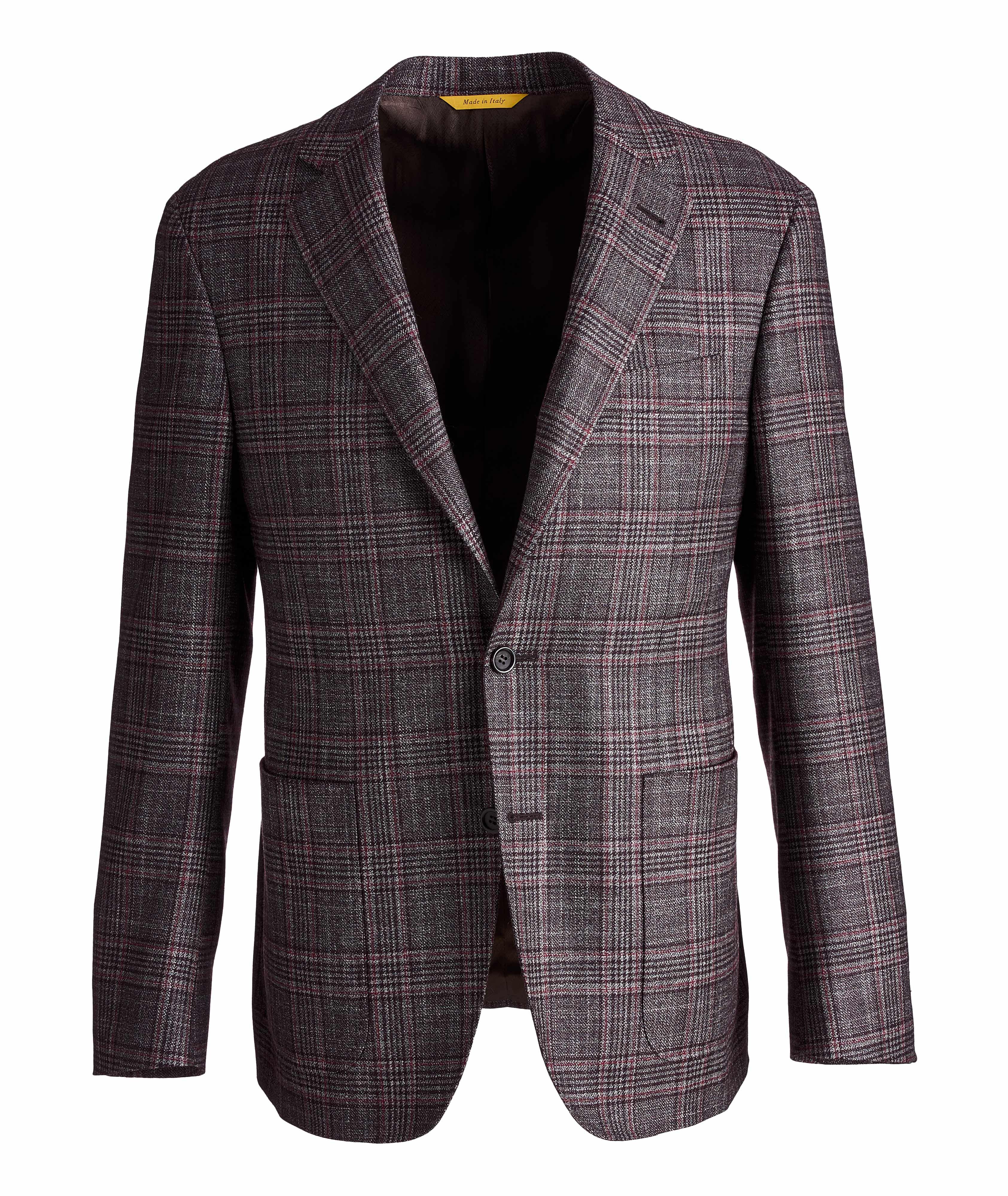 Kei Plaid Wool, Cashmere & Silk Sports Jacket image 0