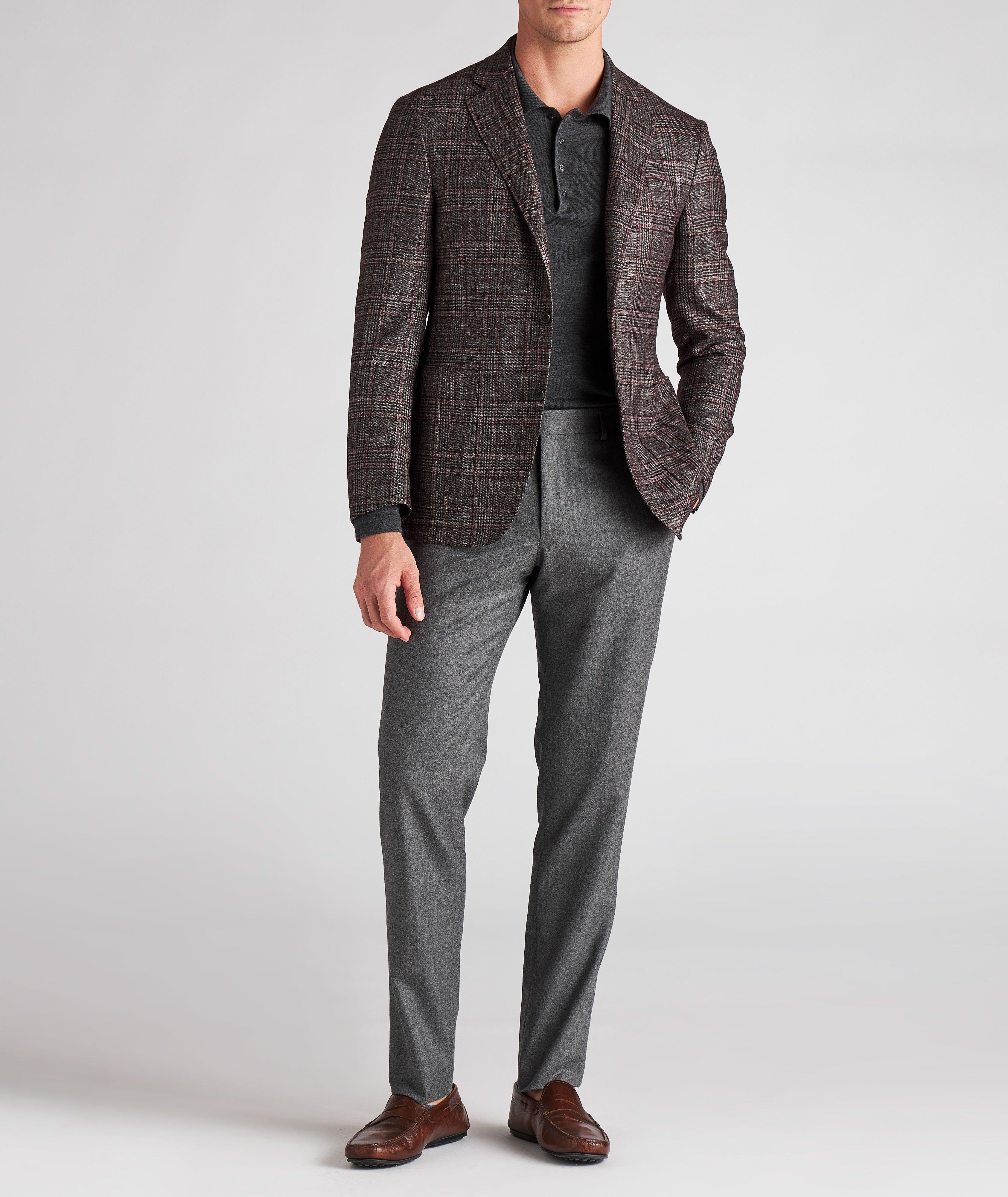 Kei Plaid Wool, Cashmere & Silk Sports Jacket image 4