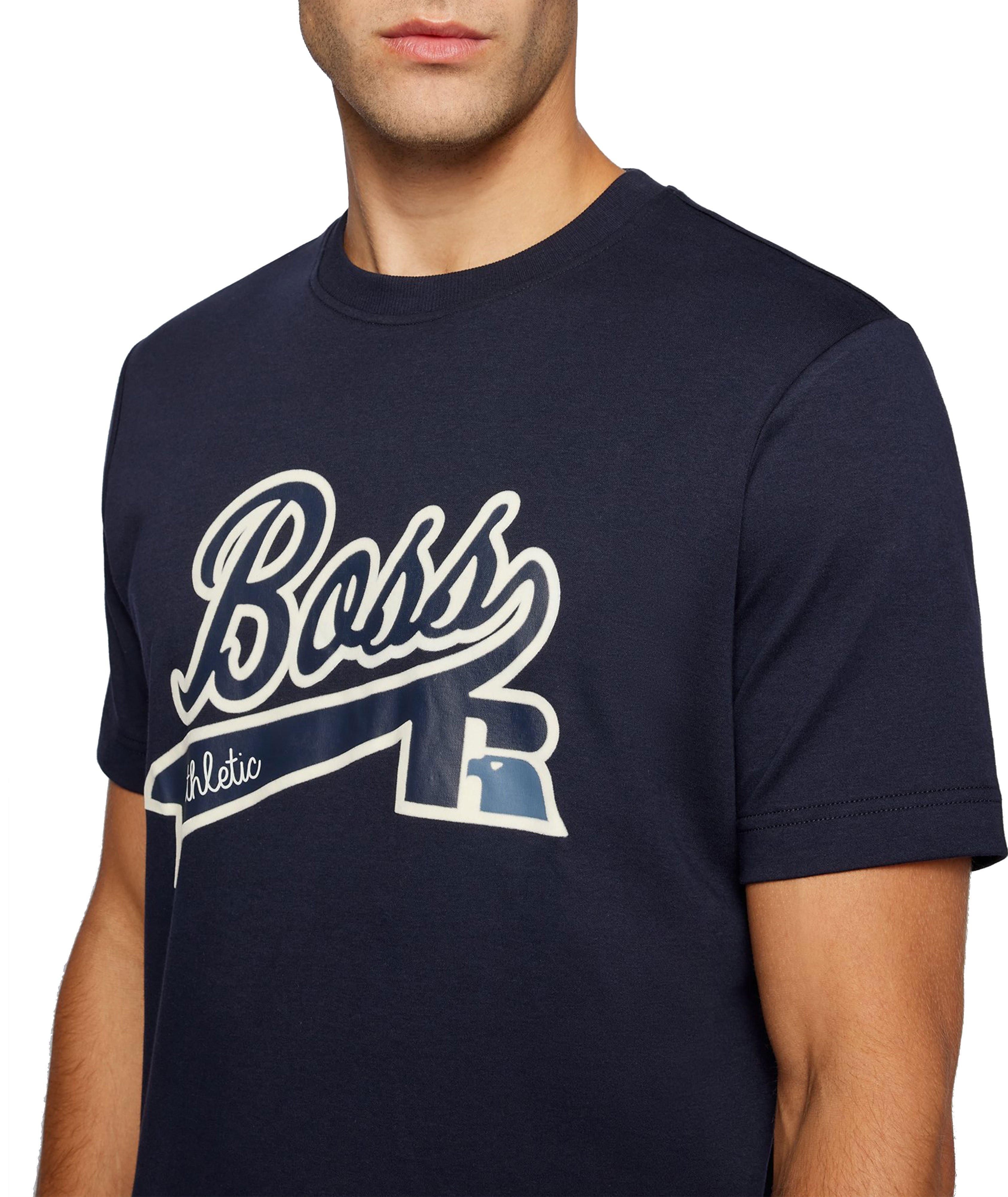 BOSS x Russell Athletic Logo Cotton T-Shirt image 3