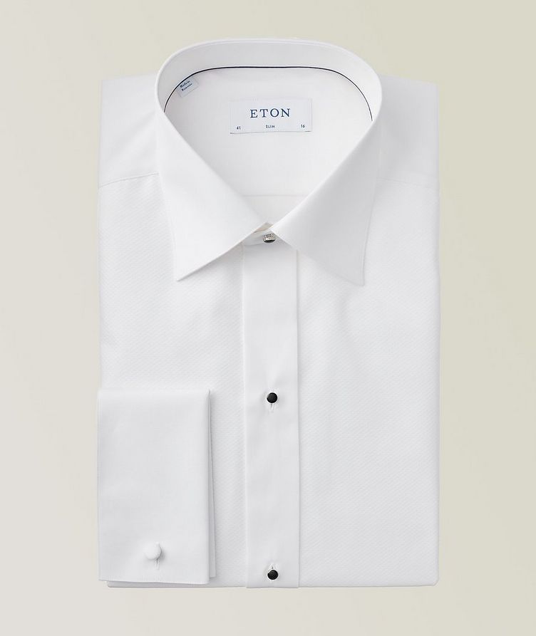 Slim-Fit Piqué Tuxedo Shirt image 0