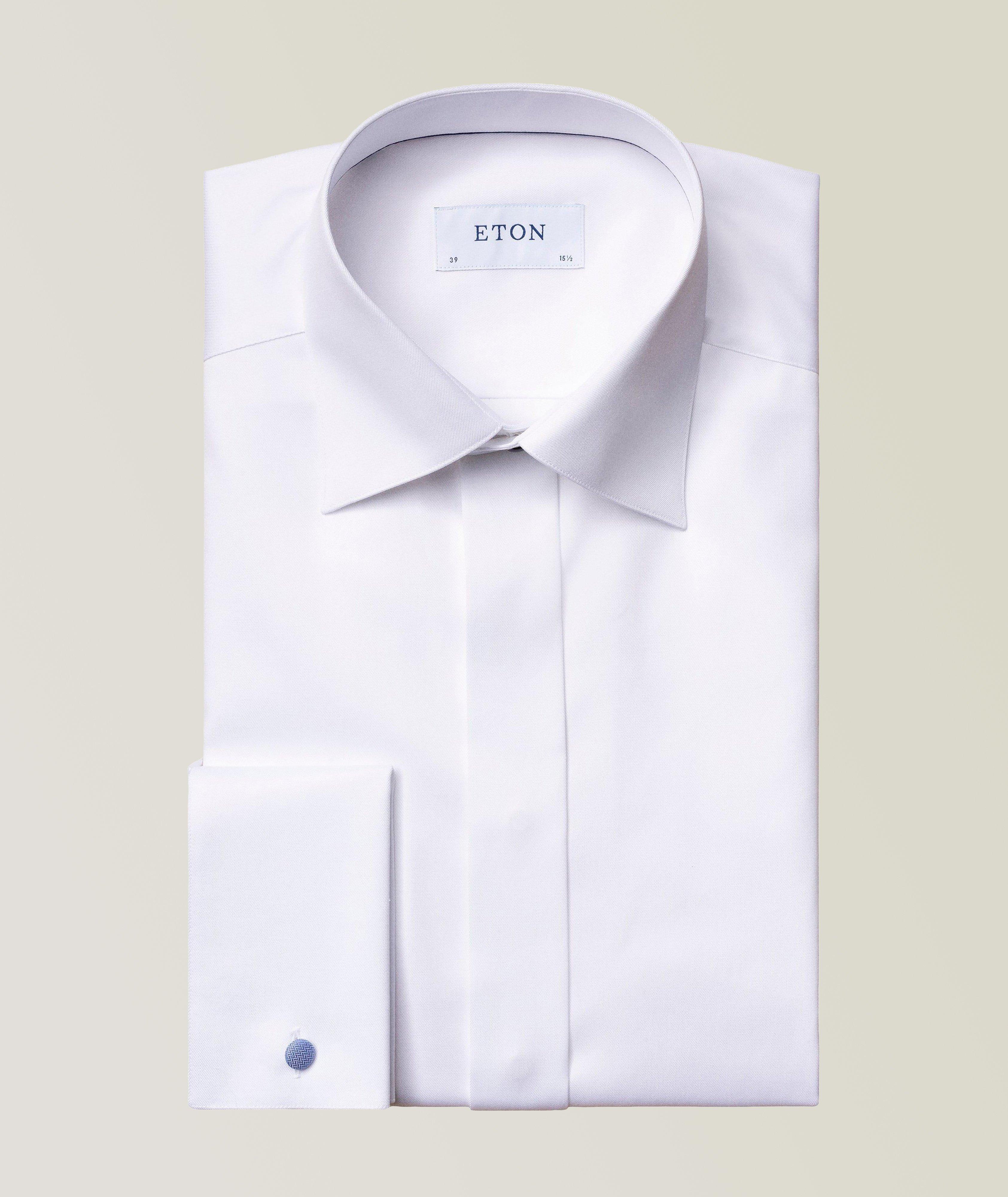 Eton Slim-Fit Twill Fly Front Tuxedo Dress Shirt | Dress Shirts | Harry ...