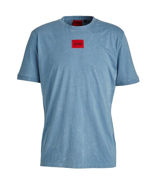HUGO Diragolino Logo Stretch-Cotton Space Print T-Shirt