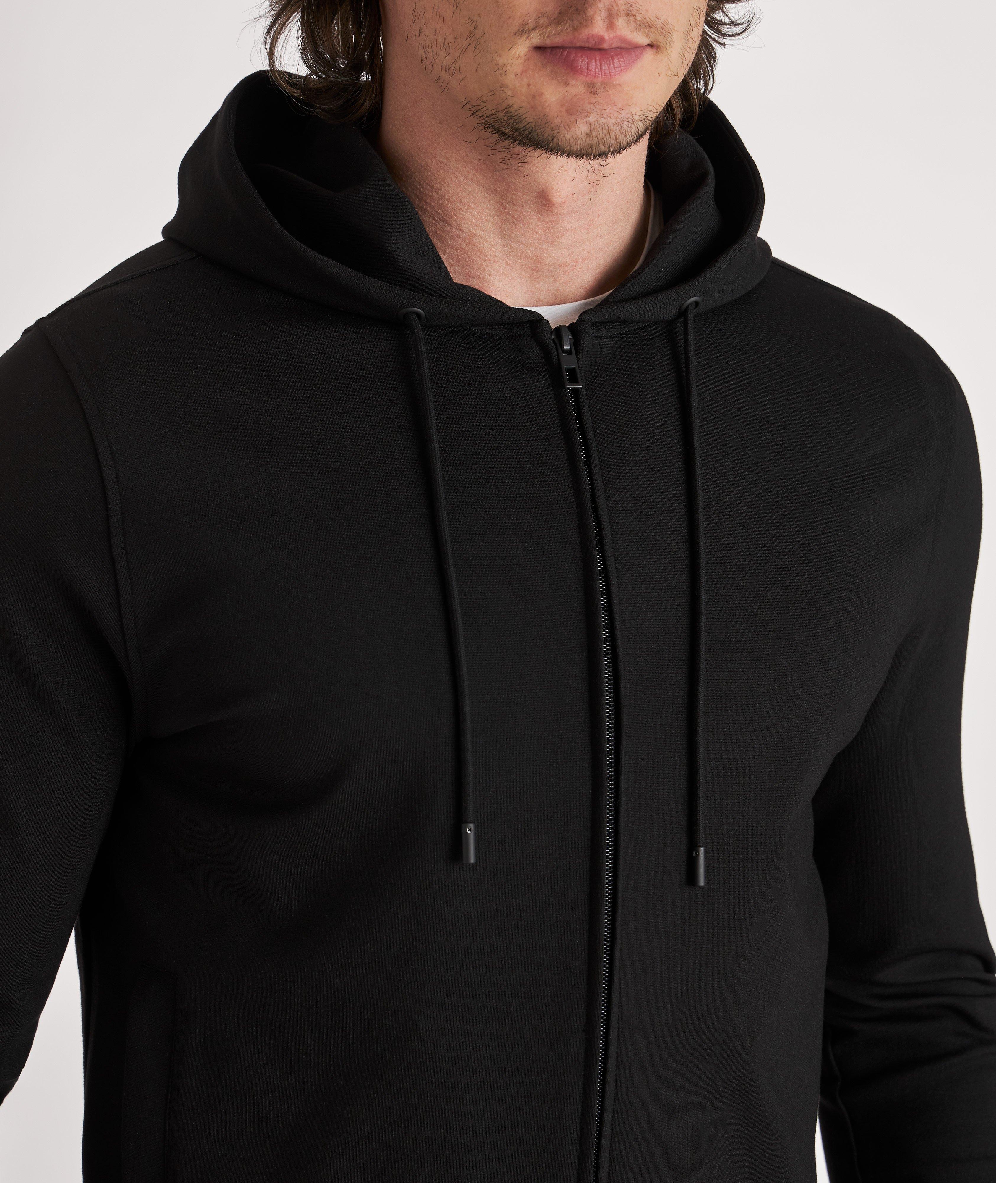 Viscose-Blend Technical Full-Zip Hooded Sweater image 4