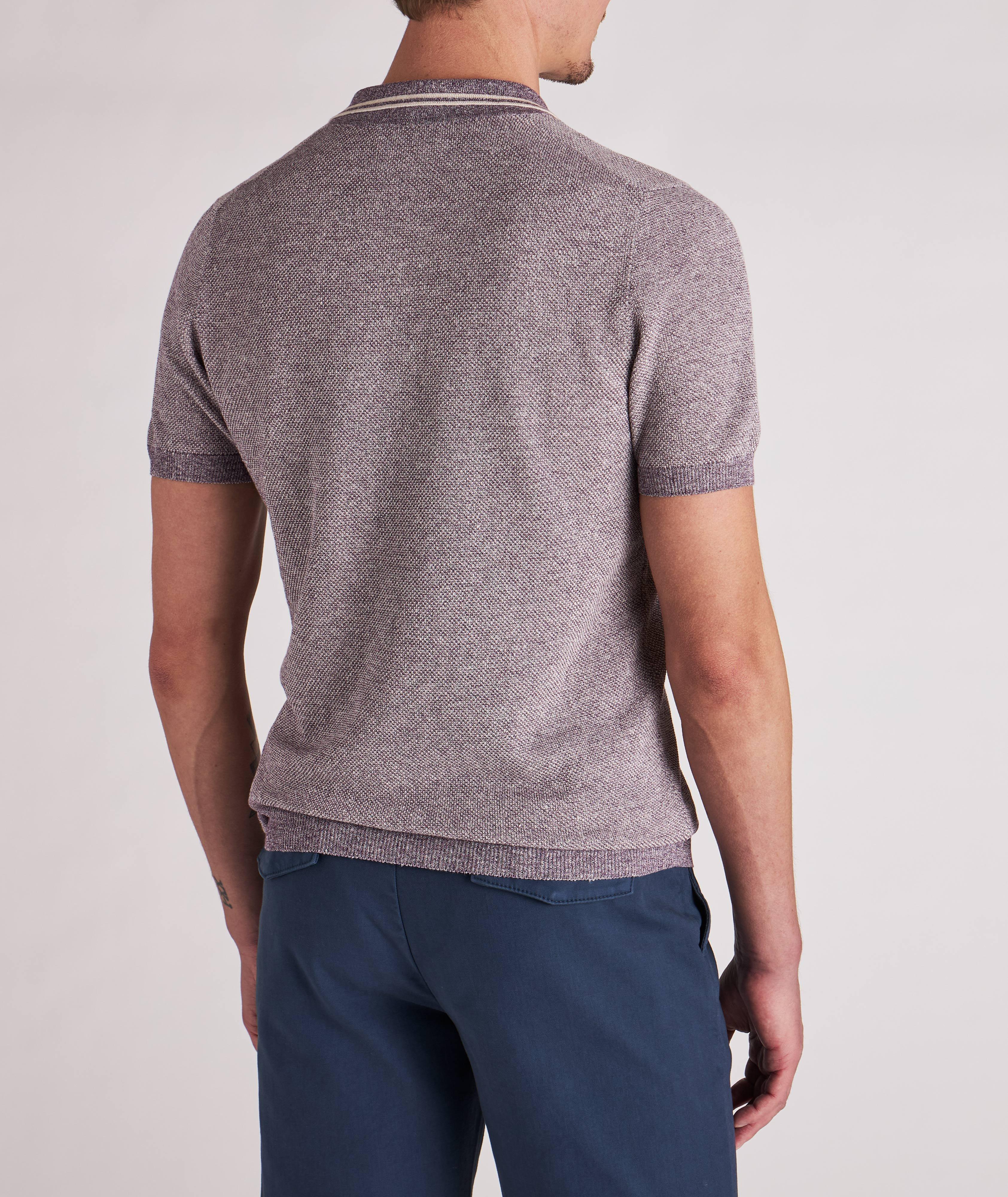 Linen-Cotton Knit Piqué Polo image 2