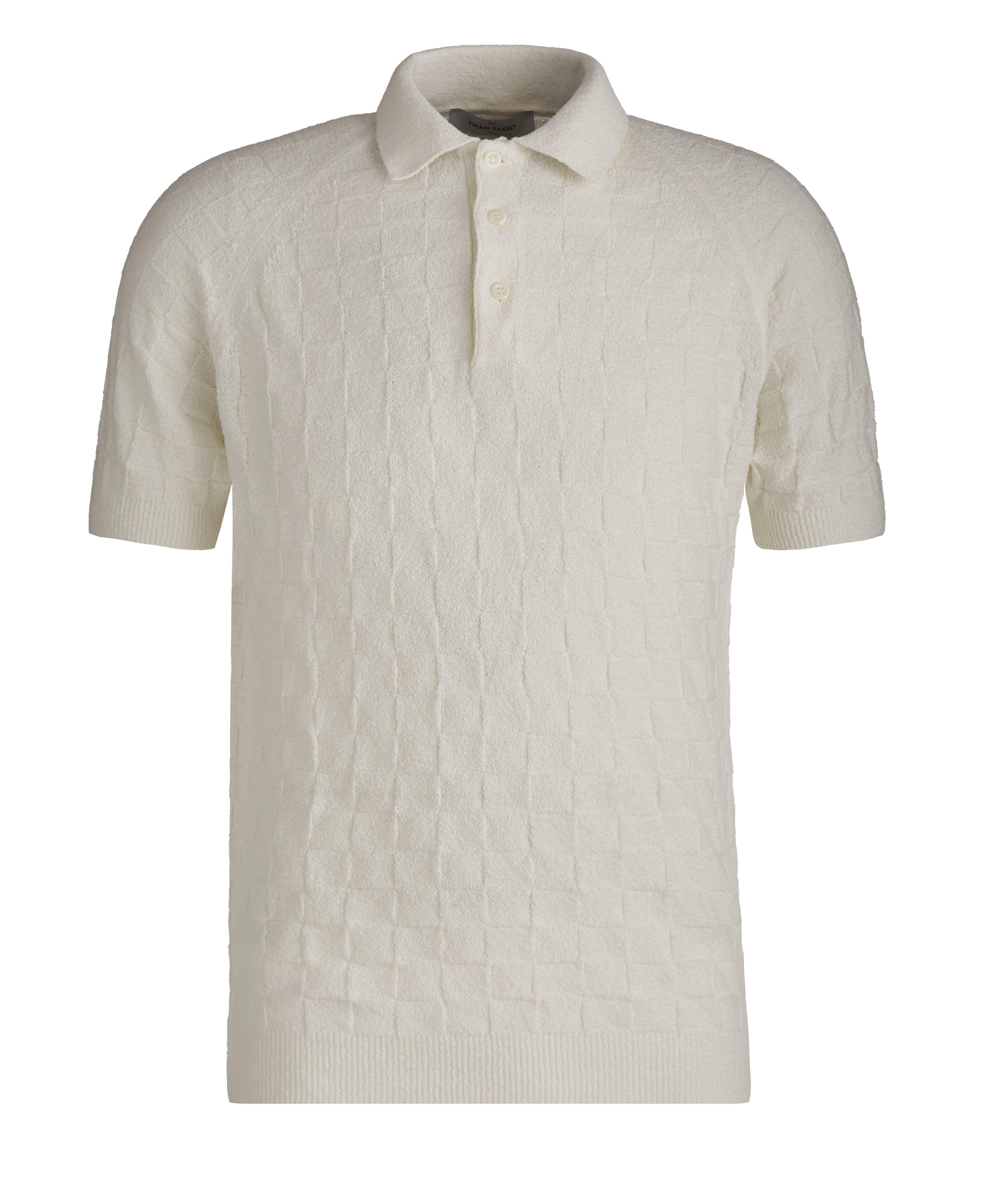 Checkered Boucle' Knit Polo image 0