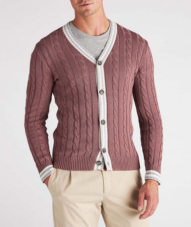 Cable-Knit Cotton Cardigan picture 2