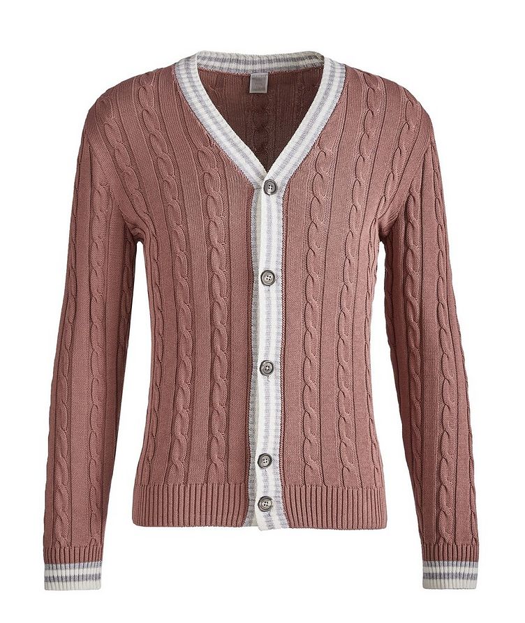 Cable-Knit Cotton Cardigan image 0