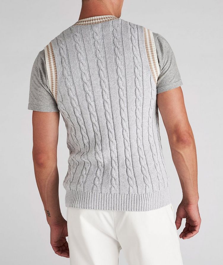 Cable-Knit Cotton Vest image 2