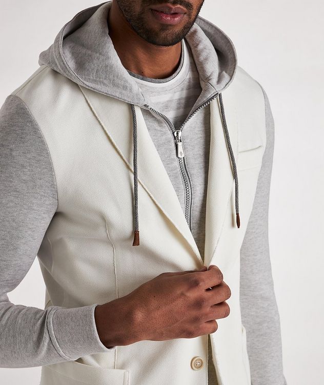 Hooded Cotton-Blend Sports Jacket picture 4