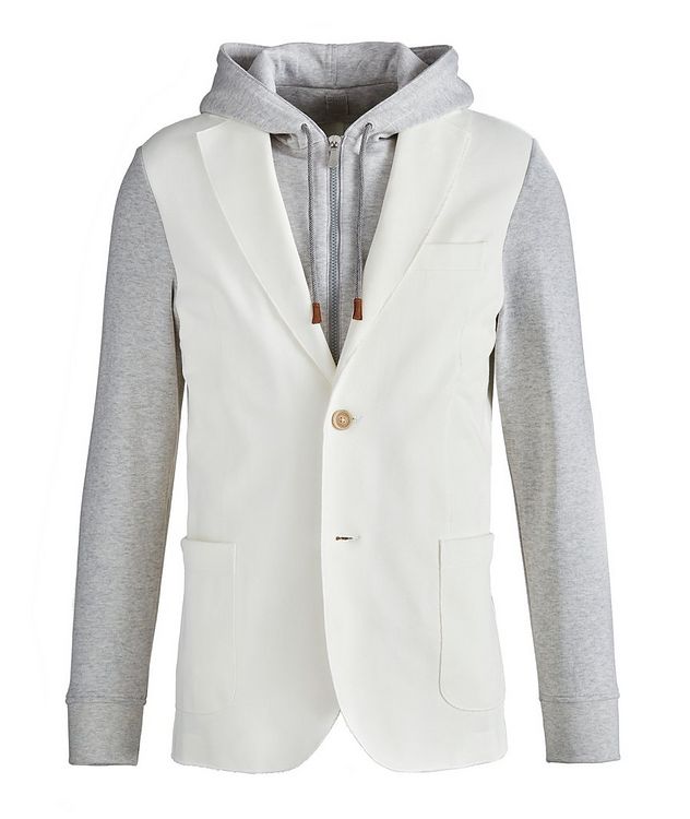 Hooded Cotton-Blend Sports Jacket picture 1