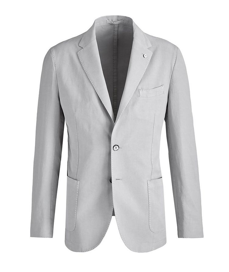 Cotton-Blend Textured Sports Jacket image 0