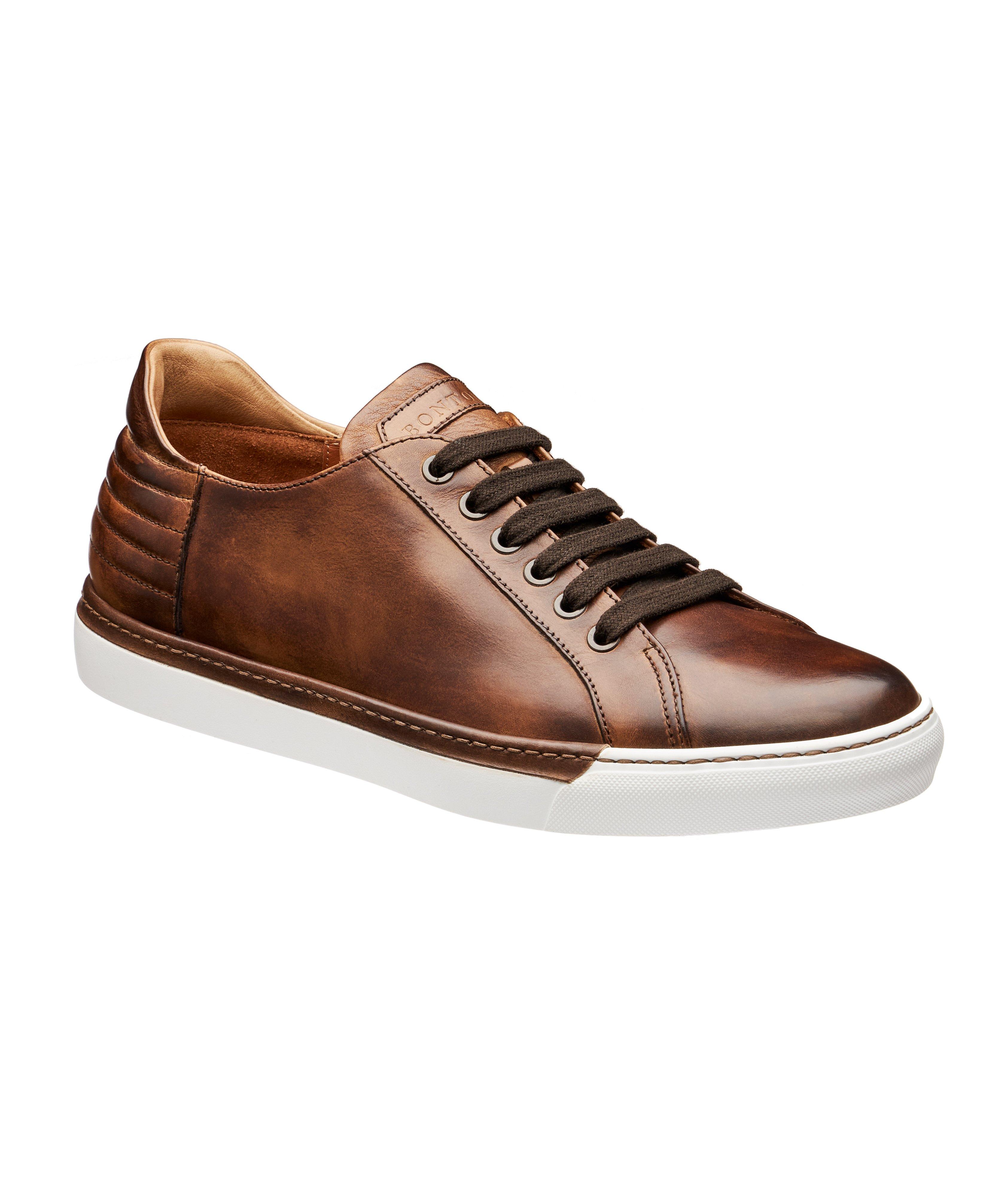 Burnished Leather Sneakers image 0