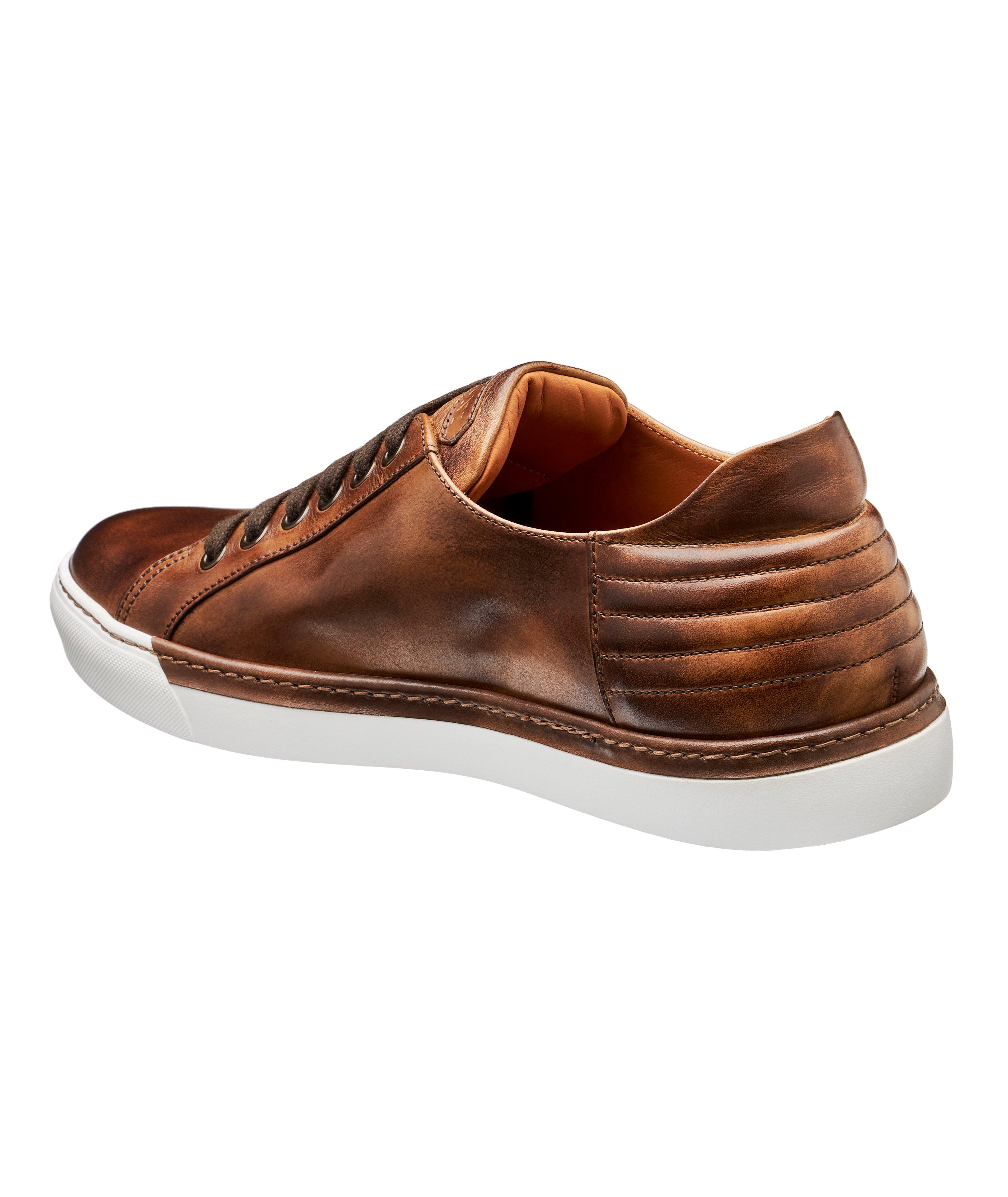 Burnished Leather Sneakers image 1