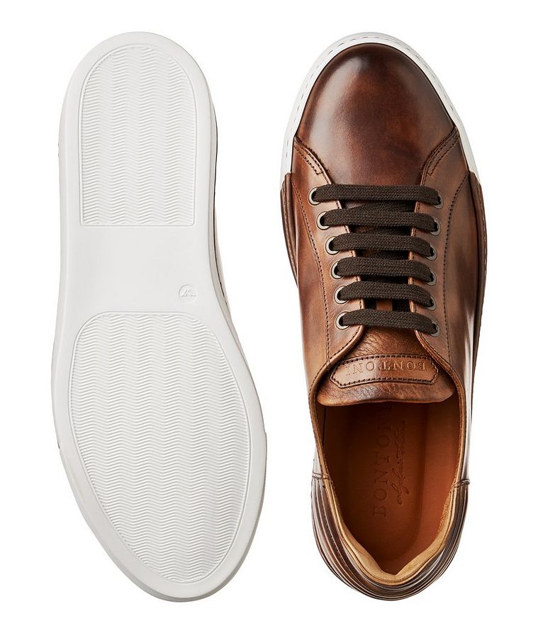 Chaussure sport en cuir bruni image 2