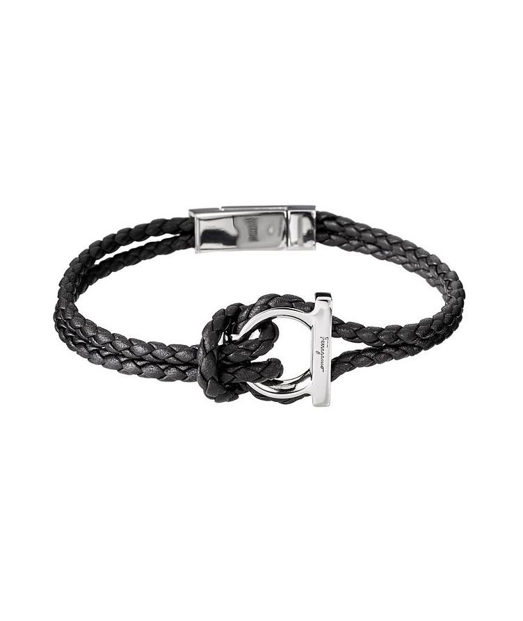 Gancini Braided Leather Bracelet image 0