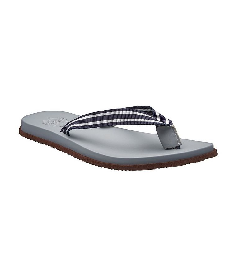 Flip-Flops With Striped Grosgrain Band image 0