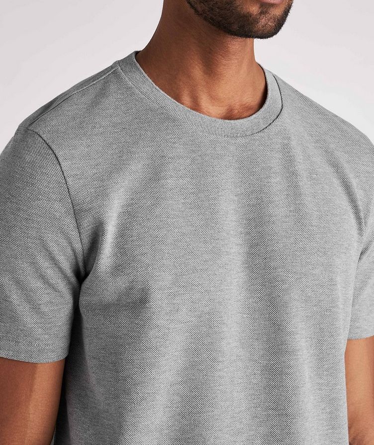 Back Stripe Cotton Piqué T-Shirt image 4