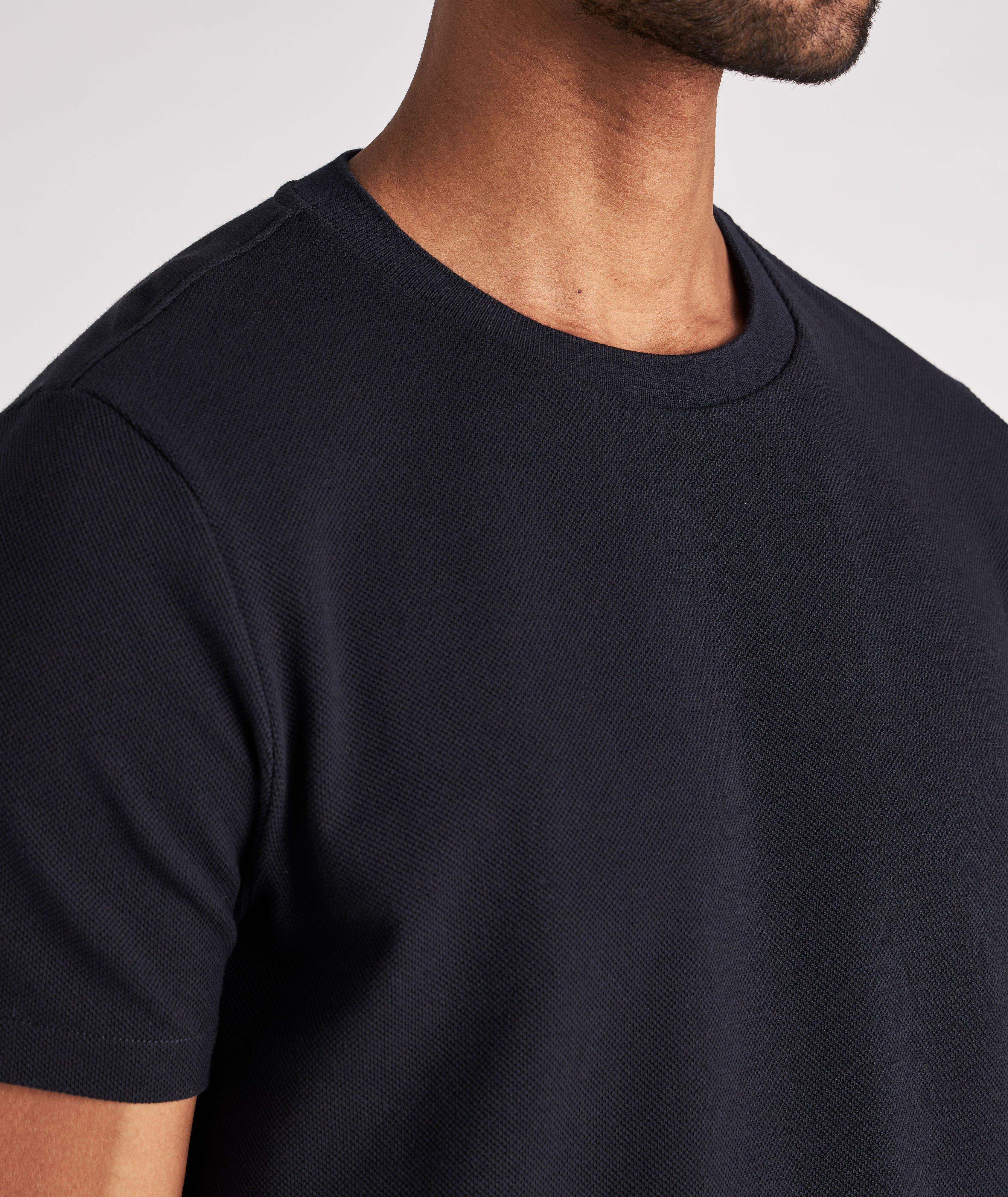 Back Stripe Cotton Piqué T-Shirt image 4