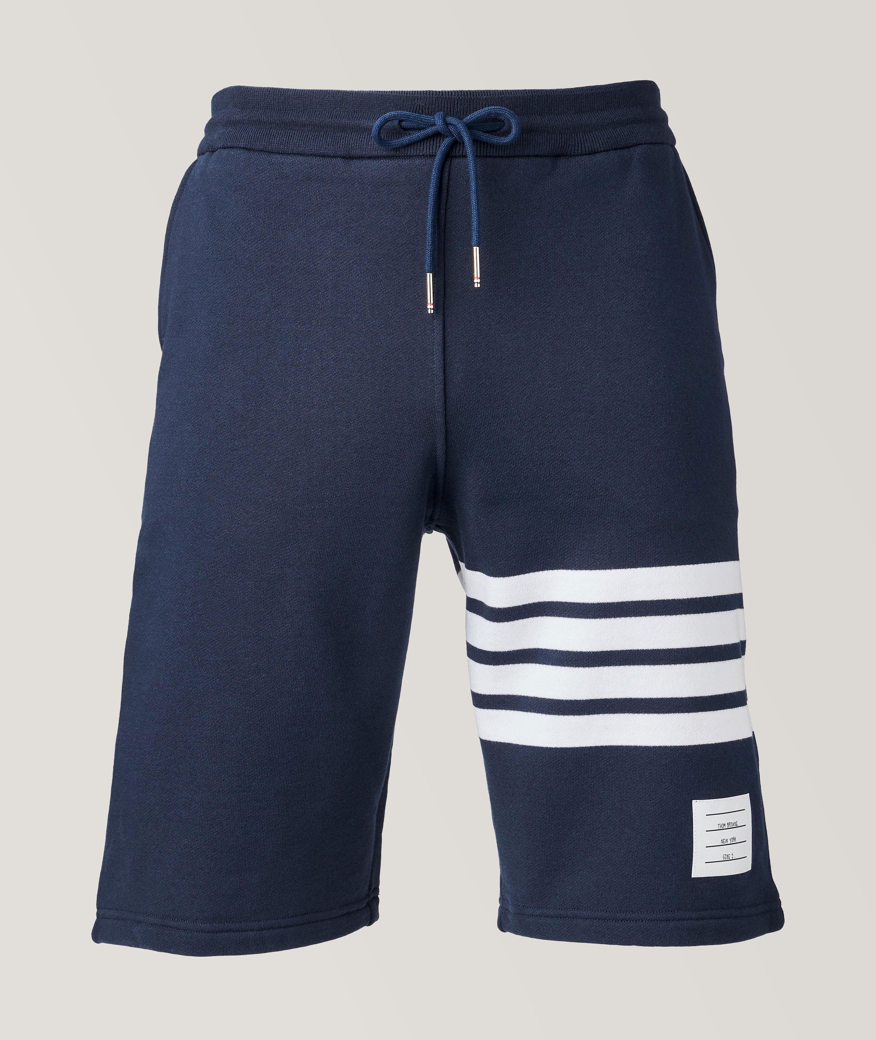 Four-Bar Stripe Cotton Sweat Shorts image 0